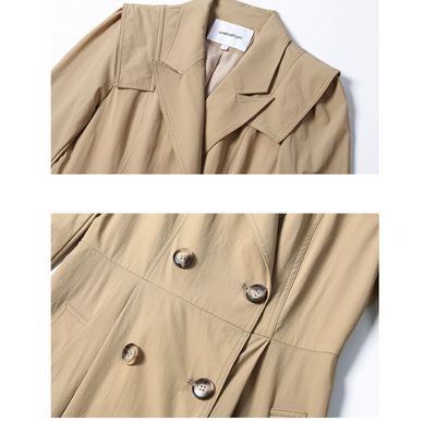 Abrigo Tipo Capa Midi Elegante Estilo Británico - Image 14