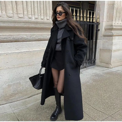 Abrigo de Lana para Mujer con Cinturón - Talla Grande - Image 20