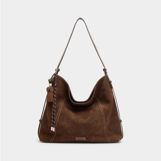 Bolso Crossbody Vintage de Ante Aterciopelado - Gran Capacidad para Otoño e Invierno