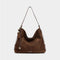 Bolso Crossbody Vintage de Ante Aterciopelado - Gran Capacidad para Otoño e Invierno