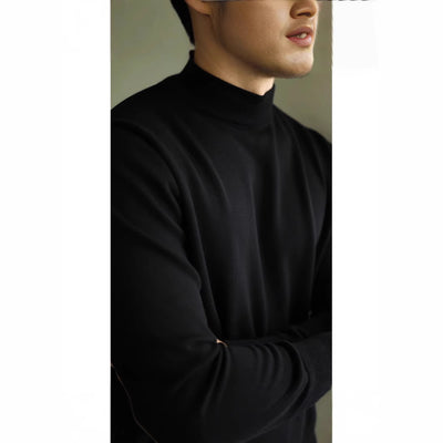 Suéter Modal Cuello Mocko Ajustado para Hombre - Image 3