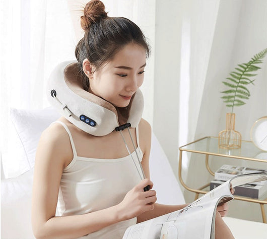 Masajeador Cervical en U con Tecnología de Vibración para Cuello y Hombros