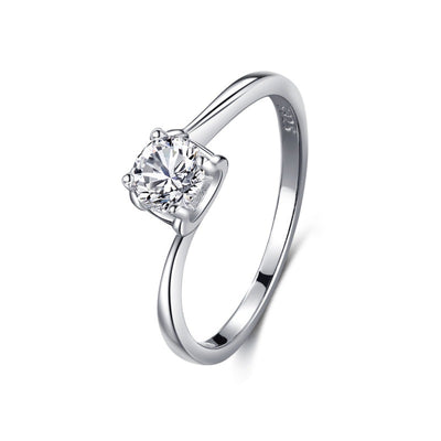 Anillo de Plata 925 con Diamantes Incrustados Clásico - Image 3