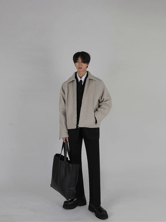 Chaqueta Corta de Lana para Hombre - Estilo Casual Elegante - Image 13