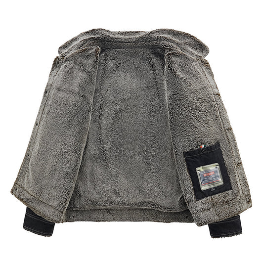 Sudadera de Mezclilla Forrada en Polar - Abrigo Grueso y Cálido para Hombre - Image 5