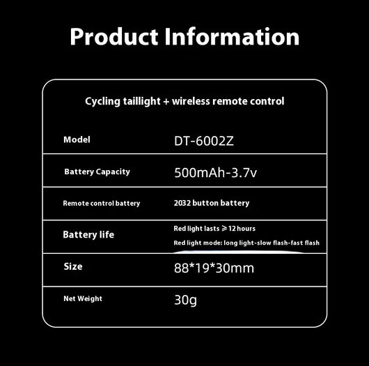 Luz Trasera Inteligente con Freno Automático para Bicicleta - Image 12