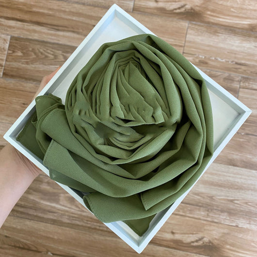 Pañuelo Hijab de Gasa Perlada Liso para Mujer - Image 7