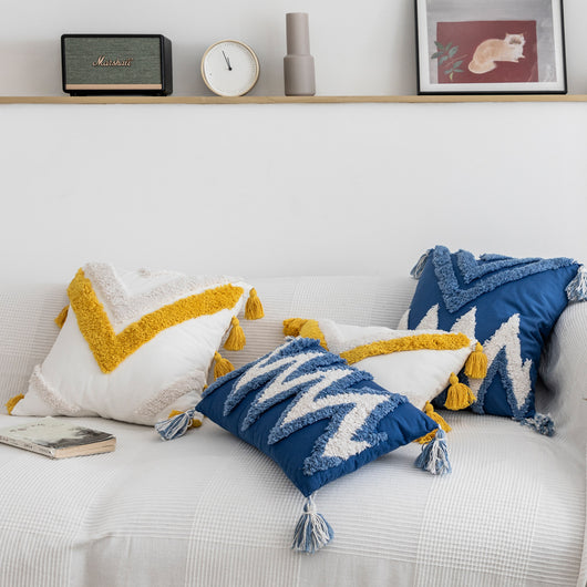 Almohada Decorativa Geométrica con Bordado Tufado - Image 6