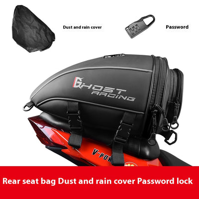 Bolsa de Cuero PU para Motocicleta - Alforja Trasera Knight - Image 6