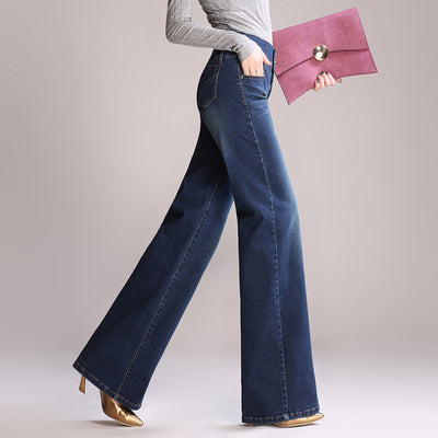 Pantalón Denim Talle Alto Pierna Ancha Mujer - Estilo Coreano Primavera Otoño - Image 3
