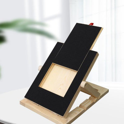 Black sandpaper refill sheets for a dog scratch board, displayed on a light wood stand, 5 pieces included. - Image 21