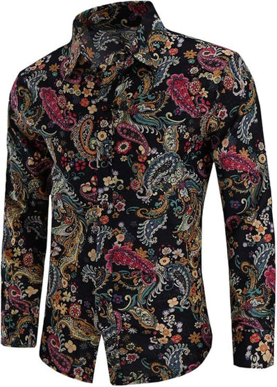 Camisa Manga Larga Estampado Floral para Hombre - Image 7