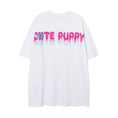 Camiseta Suelta Estampado Graffiti Cartoon para Hombre - Image 3