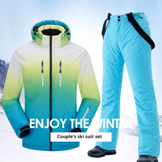 Chaqueta de Esquí Impermeable Acolchada para Hombre y Mujer
