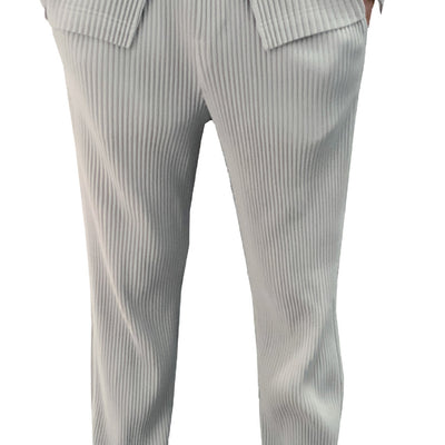 Pantalones Casuales de Lujo con Pliegues Elegantes - Image 3