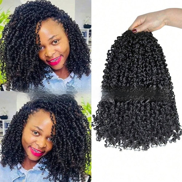 Peluca de Fibra Sintética Rizos Pequeños 20 cm - Estilo Irregular Crochet