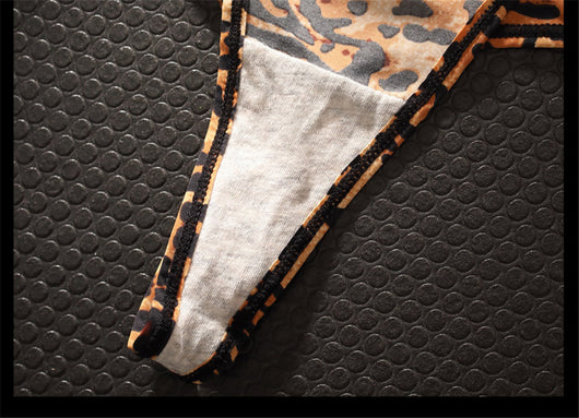 Tanga Estampado Leopardo Estilo Europeo Sexy Sin Costuras - Image 10