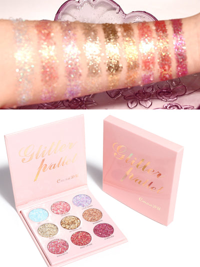 Paleta de Sombras Glitter 9 Tonos Mate y Metálico - Image 4