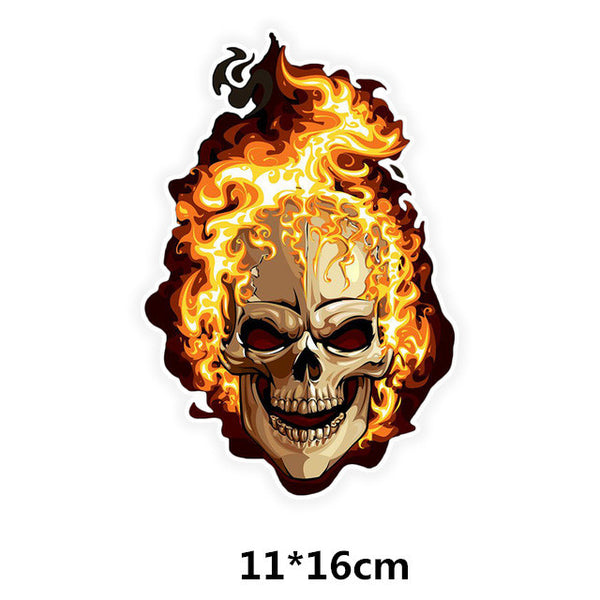 Calcomanía Reflectante Calavera Flamígera Punisher - Image 2