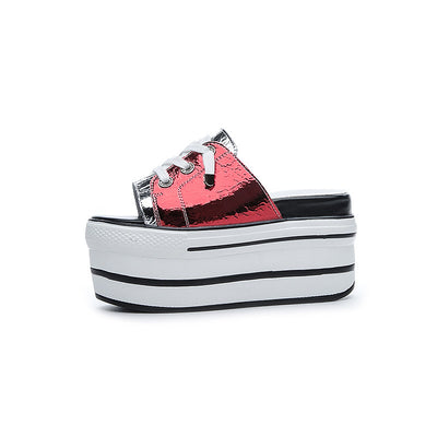 Sandalias Mujer Verano Suela Gruesa Acolchada Combinada - Image 5