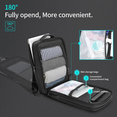 Mochila de Viaje Multifuncional con Compartimento Húmedo y Seco - Image 6