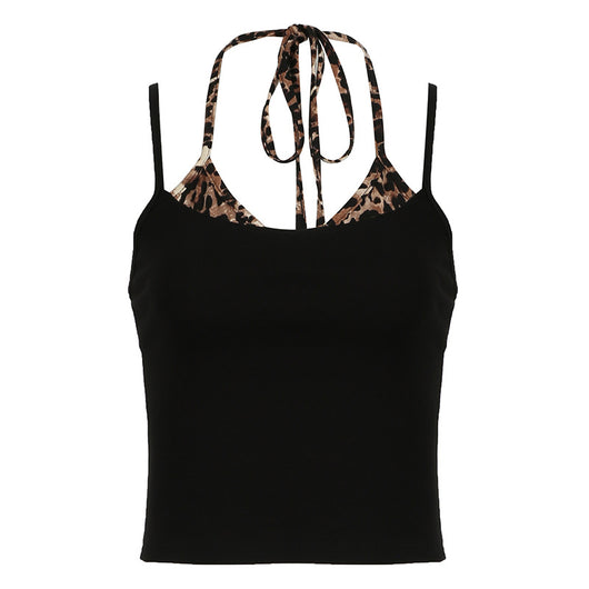 Camiseta Leopardo Bicolor con Contraste y Efecto Dos Piezas - Image 10