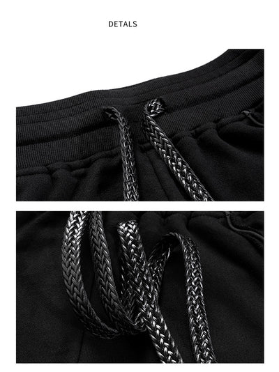 Shorts de Algodón Terry Blanco Puro con Cordón Ajustable para Hombre - Image 12