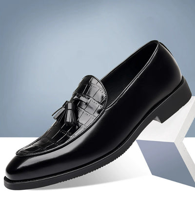 Zapatos de Cuero Estilo Británico Punta Fina Slip-On para Hombre - Image 13