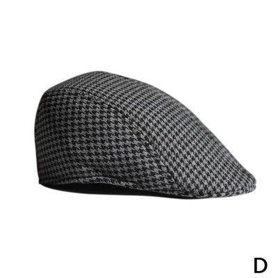 Boina de Lana a Cuadros para Padres e Hijos - Estilo Casual Pied de Poule - Image 3