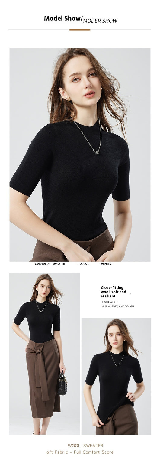 Suéter Cuello Alto Medio en Lana Pura - Image 11