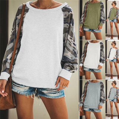 Blusa Larga Estampado Camuflaje con Manga Larga - Image 5