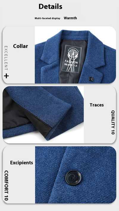 Abrigo de Lana Entallado para Hombre - Corte Moderno Otoño Invierno - Image 12