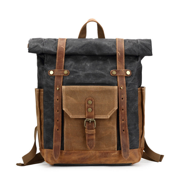 Bolsa Vintage de Cuero y Lona para Laptop - Estilo Profesional - Image 3
