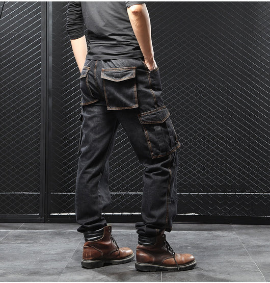Pantalones Cargo Rectos Holgados Talla Grande para Hombre - Image 15