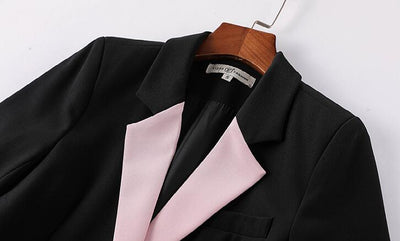 Traje Ejecutivo con Pantalón Tobillero y Chaqueta Combinada - Image 3