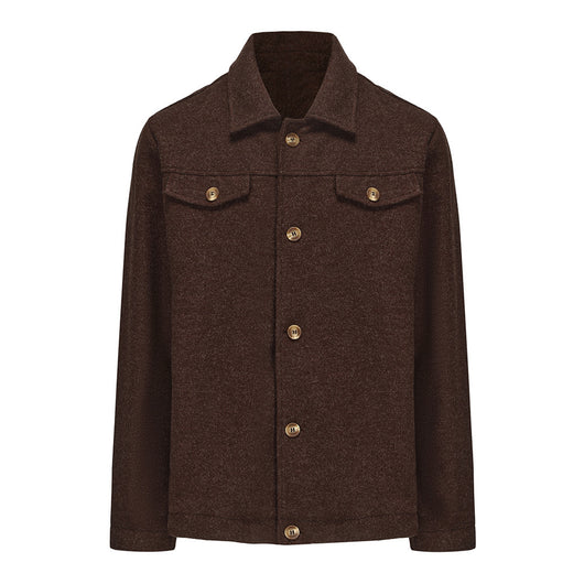Abrigo de Lana para Hombre Elegante Botón Simple Diseño Liso - Image 11