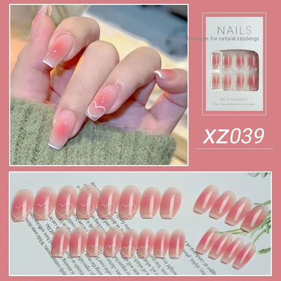 Uñas Postizas Diseño Tulipán Pintadas a Mano - Image 19