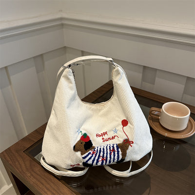 Bolso Tote Retro de Gran Capacidad para Mujer - Bolsa Casual de Hombro - Image 6