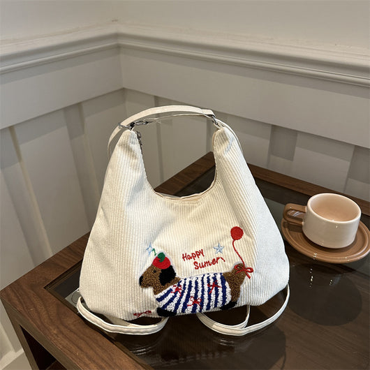 Bolso Tote Retro de Gran Capacidad para Mujer - Bolsa Casual de Hombro - Image 6