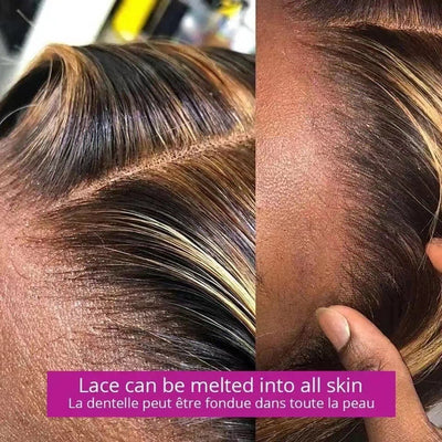Peluca Larga Degradada con Encaje Frontal - Ondas Voluminosas para Mujer - Image 3