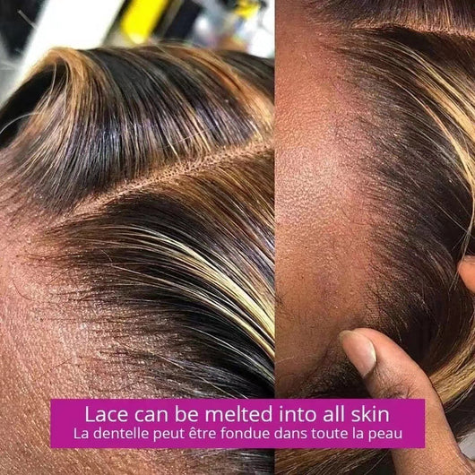Peluca Larga Degradada con Encaje Frontal - Ondas Voluminosas para Mujer - Image 3