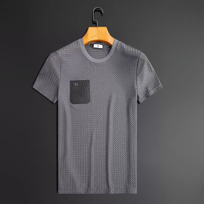 Camisa Slim Fit Cuadros Pied de Gallo Manga Corta Antiarrugas para Hombre - Image 5