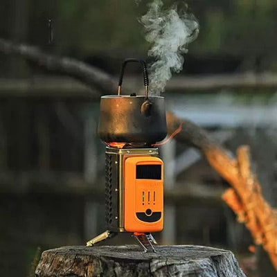 Estufa Portátil de Leña con Generador Térmico para Camping y Asados - Image 5