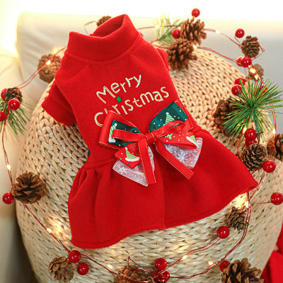 Ropa Festiva para Perros y Gatos - Conjunto Rojo Navideño - Image 3
