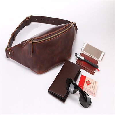 Bolsa Cruzada para Hombre Cuero Crazy Horse Estilo Retro - Image 24