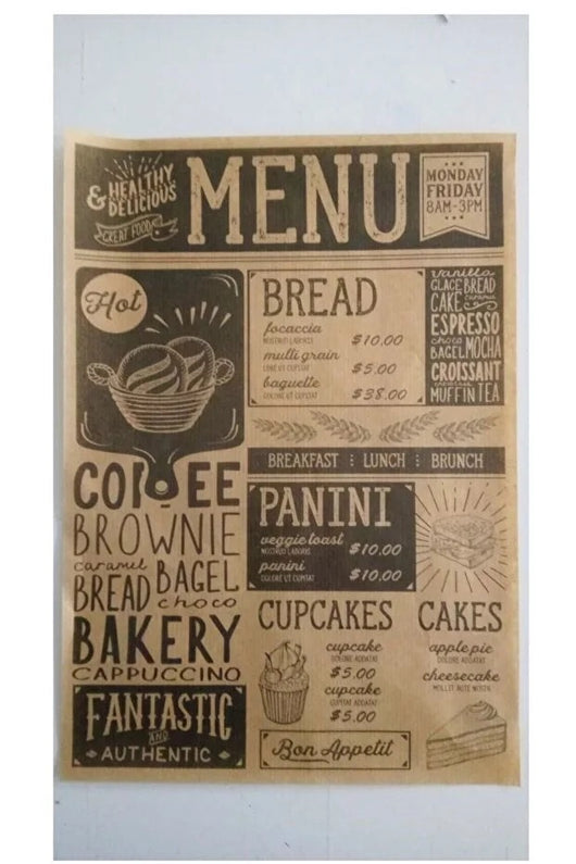 Pack 50 Papeles Encerados Diseño Periódico Vintage para Presentación de Alimentos - Image 3