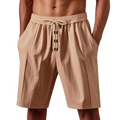 Shorts de Lino Sueltos para Hombre - Estilo Playa Casual Lavado - Image 6