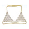 Round Rhinestone Body Chain European And American Sexy Beach Bikini Breast Chain Women Golden Bra