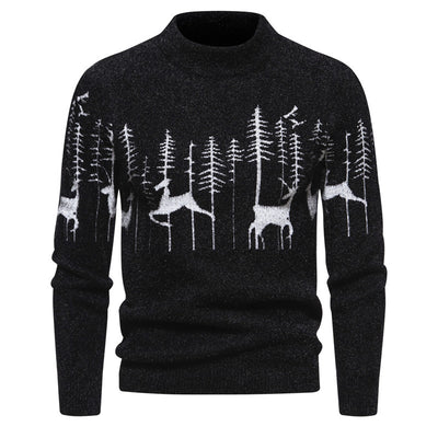 Suéter Navideño Hombre Cuello Redondo Reno Slim Fit Invierno - Image 3