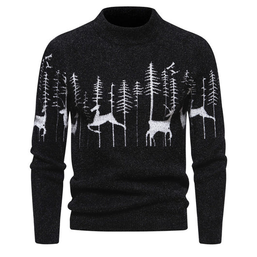 Suéter Navideño Hombre Cuello Redondo Reno Slim Fit Invierno - Image 3